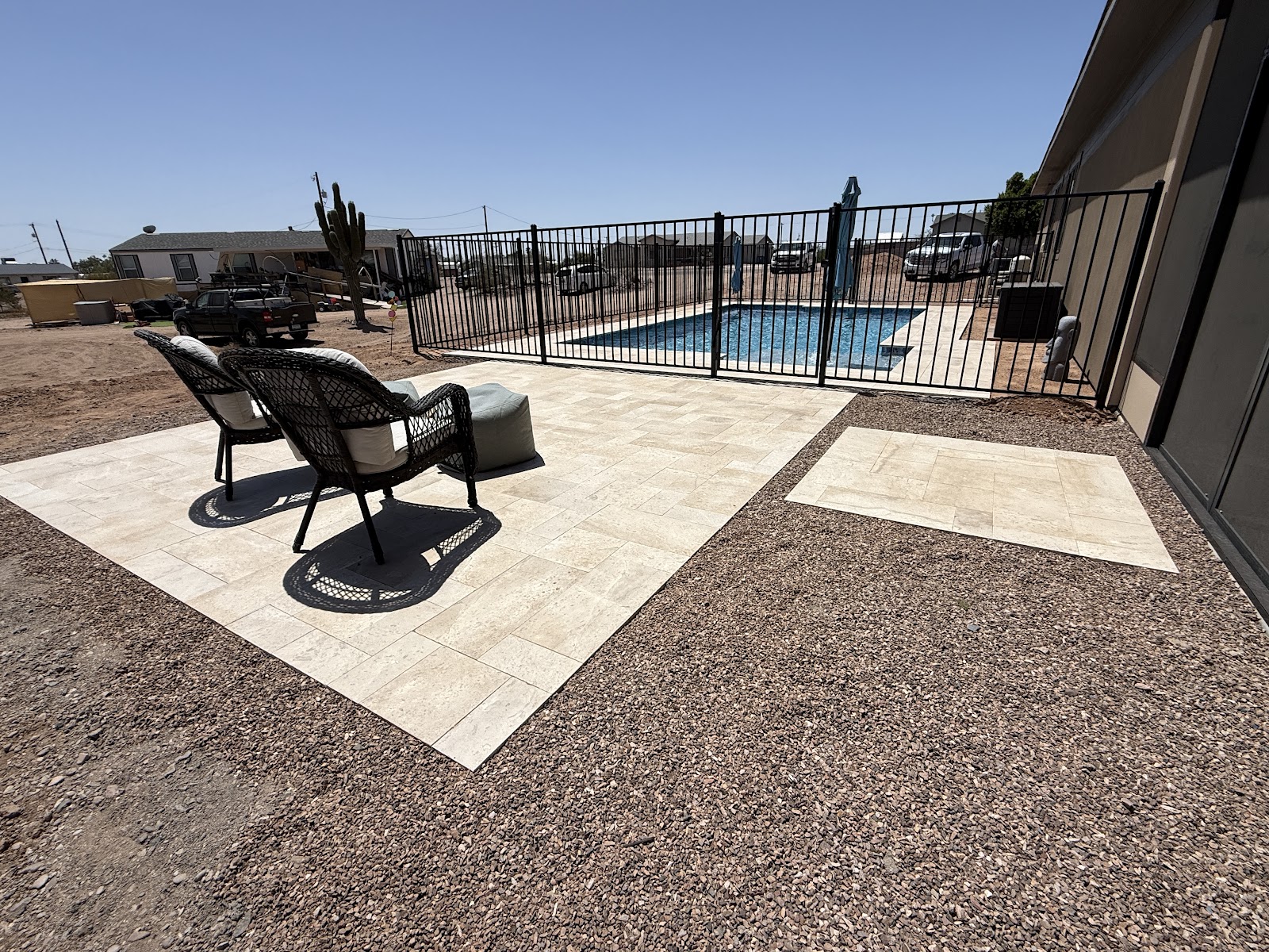 Luxury Backyard Oasis with Turf & Pavers